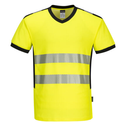 PW310 TEE-SHIRT COL V PW3 HI VIS